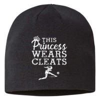 Cool Soccer Princess Wears Cleats Football Sustainable Beanie