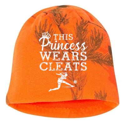 Cool Soccer Princess Wears Cleats Football Kati - Camo Knit Beanie