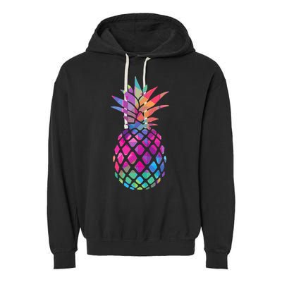 Colorful Simple Pineapple Garment-Dyed Fleece Hoodie