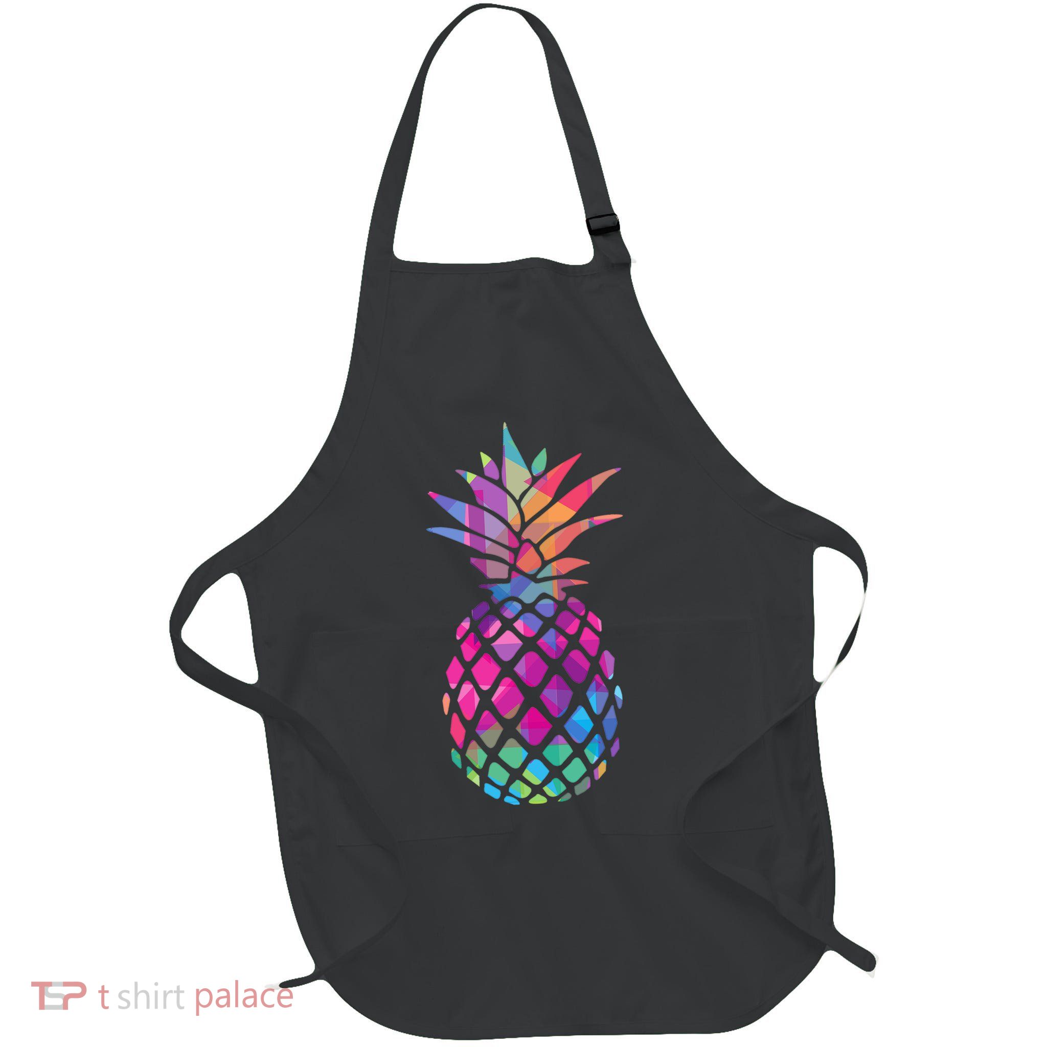 Colorful Simple Pineapple Full-Length Apron With Pockets