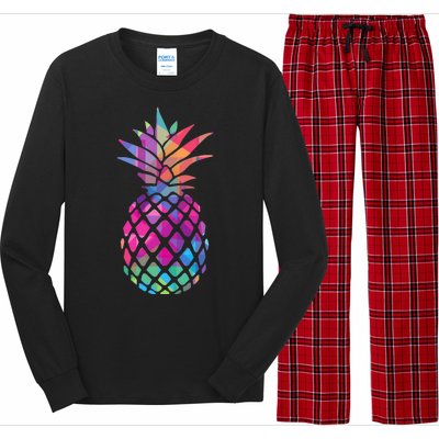 Colorful Simple Pineapple Long Sleeve Pajama Set