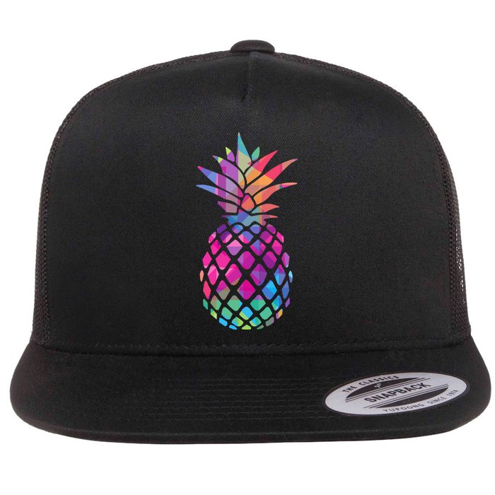 Colorful Simple Pineapple Flatbill Hat