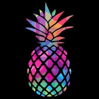 Colorful Simple Pineapple Flatbill Hat