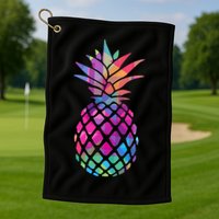 Colorful Simple Pineapple Golf Towel