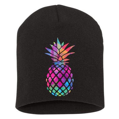 Colorful Simple Pineapple Short Acrylic Beanie