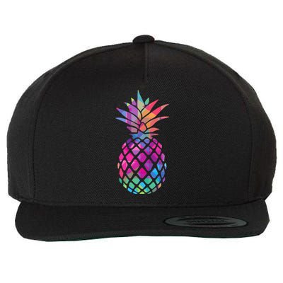 Colorful Simple Pineapple Wool Snapback Cap