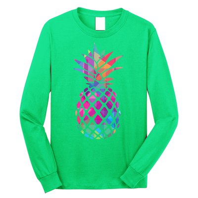 Colorful Simple Pineapple Long Sleeve Shirt