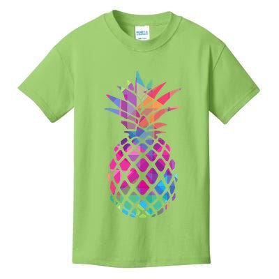 Colorful Simple Pineapple Kids T-Shirt