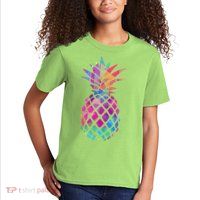 Colorful Simple Pineapple Kids T-Shirt