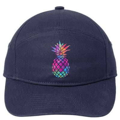 Colorful Simple Pineapple 7-Panel Snapback Hat