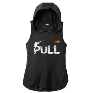 Clay Skeet Pigeon Shooting Pull Clay Bird Hunter Sports Ladies PosiCharge Tri-Blend Wicking Draft Hoodie Tank