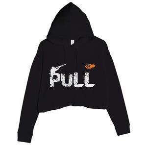 Clay Skeet Pigeon Shooting Pull Clay Bird Hunter Sports Crop Fleece Hoodie