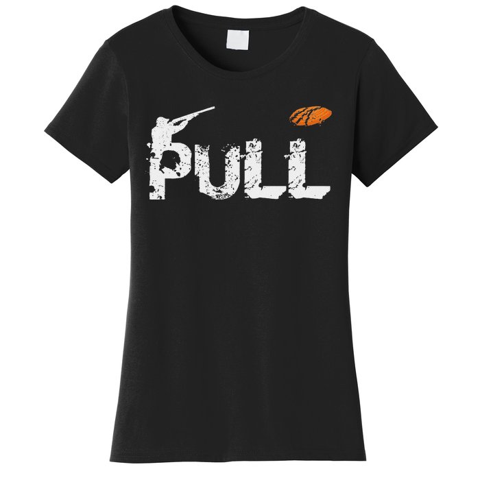 Clay Skeet Pigeon Shooting Pull Clay Bird Hunter Sports Women's T-Shirt