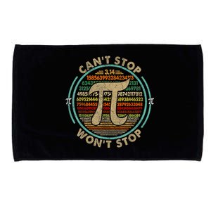 CanT Stop Pi WonT Stop Math Pi Day Funny Maths Club Microfiber Hand Towel