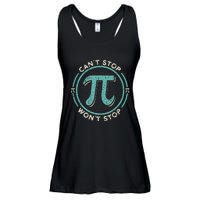 Can't Stop Pi Won't Stop Math Pi Day Funny Maths Club Ladies Essential Flowy Tank