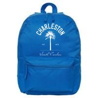 Charleston Sc Park Palm Tree Fort Sumter Gift South Carolina Funny Gift 16 in Basic Backpack