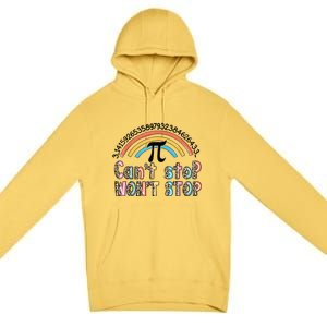 Can't Stop Pi Won't Stop Leopard Pi Day Math Lover Premium Pullover Hoodie