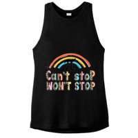 Can't Stop Pi Won't Stop Leopard Pi Day Math Lover Ladies PosiCharge Tri-Blend Wicking Tank