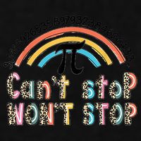 Can't Stop Pi Won't Stop Leopard Pi Day Math Lover Ladies PosiCharge Tri-Blend Wicking Tank