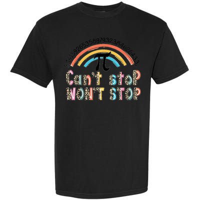 Can't Stop Pi Won't Stop Leopard Pi Day Math Lover Garment-Dyed Heavyweight T-Shirt