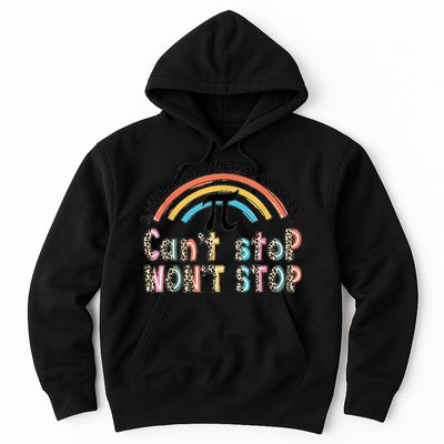 Can't Stop Pi Won't Stop Leopard Pi Day Math Lover Hoodie