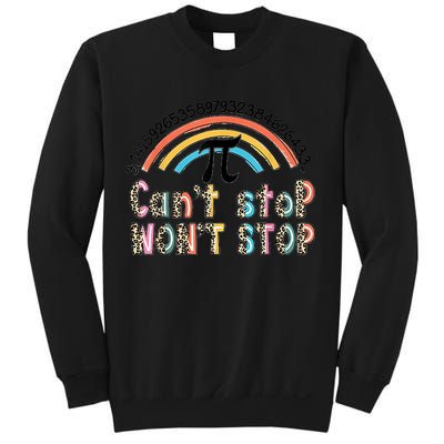 Can't Stop Pi Won't Stop Leopard Pi Day Math Lover Sweatshirt