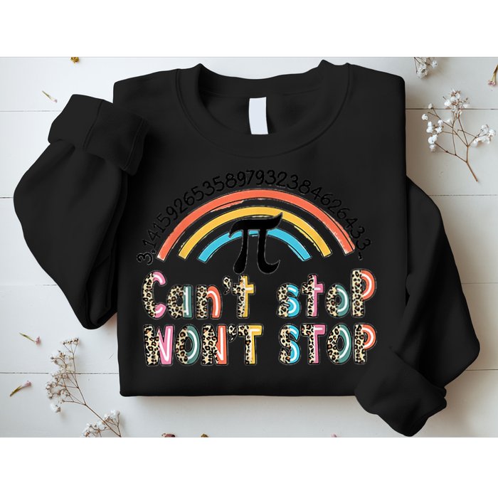 Can't Stop Pi Won't Stop Leopard Pi Day Math Lover Sweatshirt