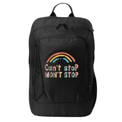 Can't Stop Pi Won't Stop Leopard Pi Day Math Lover City Backpack