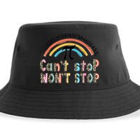 Can't Stop Pi Won't Stop Leopard Pi Day Math Lover Sustainable Bucket Hat