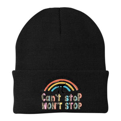Can't Stop Pi Won't Stop Leopard Pi Day Math Lover Beanie