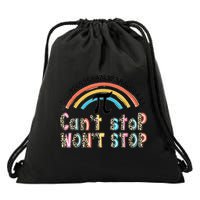 Can't Stop Pi Won't Stop Leopard Pi Day Math Lover Drawstring Bag