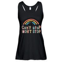 Can't Stop Pi Won't Stop Leopard Pi Day Math Lover Ladies Essential Flowy Tank