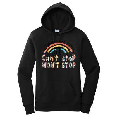 Can't Stop Pi Won't Stop Leopard Pi Day Math Lover Women's Pullover Hoodie