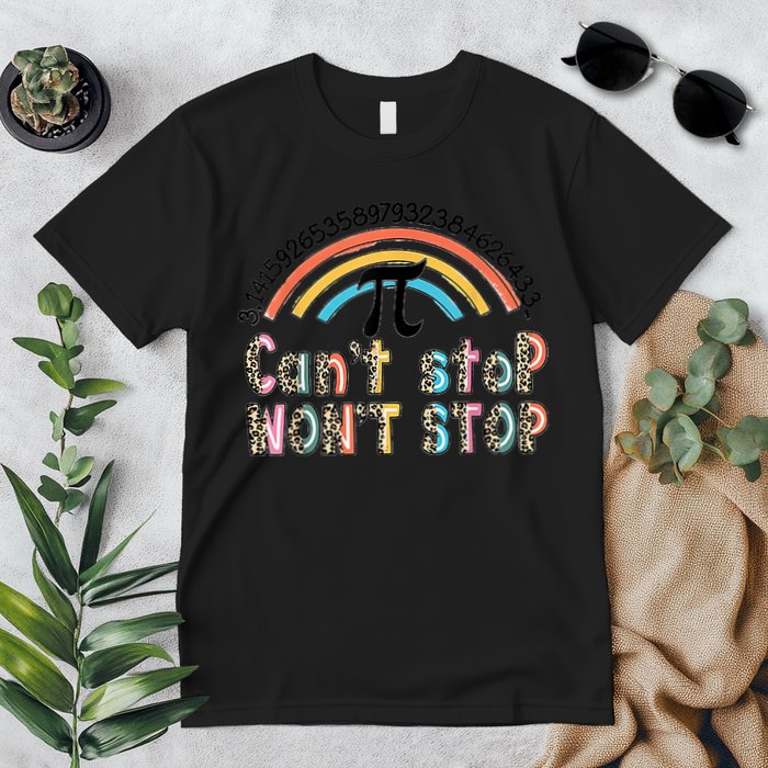 Can't Stop Pi Won't Stop Leopard Pi Day Math Lover Premium T-Shirt