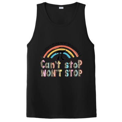Can't Stop Pi Won't Stop Leopard Pi Day Math Lover PosiCharge Competitor Tank