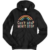 Can't Stop Pi Won't Stop Leopard Pi Day Math Lover Tie Dye Hoodie