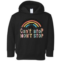 Can't Stop Pi Won't Stop Leopard Pi Day Math Lover Toddler Hoodie