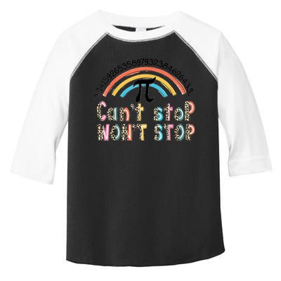 Can't Stop Pi Won't Stop Leopard Pi Day Math Lover Toddler Fine Jersey T-Shirt