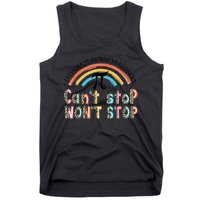 Can't Stop Pi Won't Stop Leopard Pi Day Math Lover Tank Top