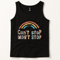 Can't Stop Pi Won't Stop Leopard Pi Day Math Lover Tank Top