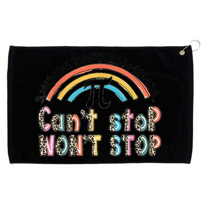 Can't Stop Pi Won't Stop Leopard Pi Day Math Lover Grommeted Golf Towel