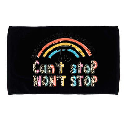 Can't Stop Pi Won't Stop Leopard Pi Day Math Lover Microfiber Hand Towel