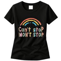 Can't Stop Pi Won't Stop Leopard Pi Day Math Lover Womens T-Shirt