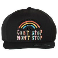 Can't Stop Pi Won't Stop Leopard Pi Day Math Lover Wool Snapback Cap