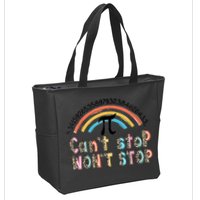 Can't Stop Pi Won't Stop Leopard Pi Day Math Lover Zip Tote Bag