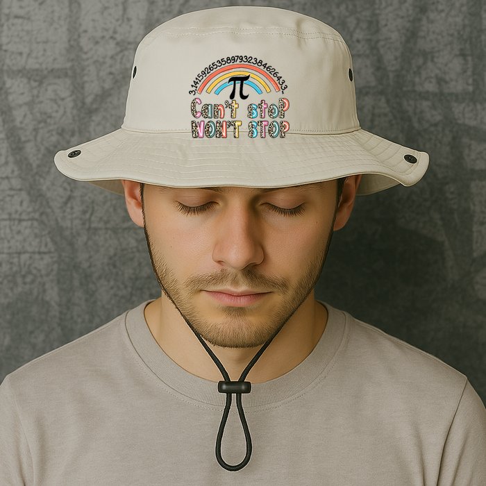 Can't Stop Pi Won't Stop Leopard Pi Day Math Lover Bucket Hat