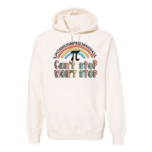 Can't Stop Pi Won't Stop Leopard Pi Day Math Lover Premium Hoodie