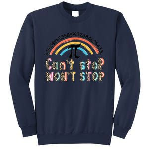 Can't Stop Pi Won't Stop Leopard Pi Day Math Lover Sweatshirt