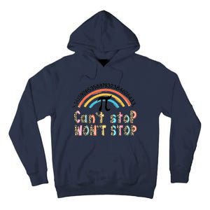 Can't Stop Pi Won't Stop Leopard Pi Day Math Lover Tall Hoodie