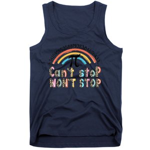 Can't Stop Pi Won't Stop Leopard Pi Day Math Lover Tank Top